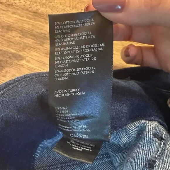 Pilcro Anthropologie Women’s The Skipper Wide-Leg Denim Jean Blue Sz 27P Petite - Picture 9 of 10